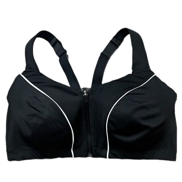 Victoria’s Secret knockout Maximum Support Front Close Sports Bra Black 38DDD - Picture 1 of 4